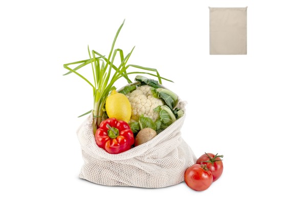 Reusable food bag OEKO-TEX® natural cotton 40x45cm - Ecru
