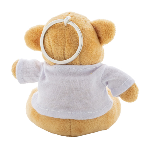 Plush Teddy Bear Keyring TeddyFob - White