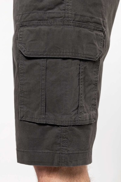 Men's Multipocket Bermuda Shorts - Olive Camouflage / 42