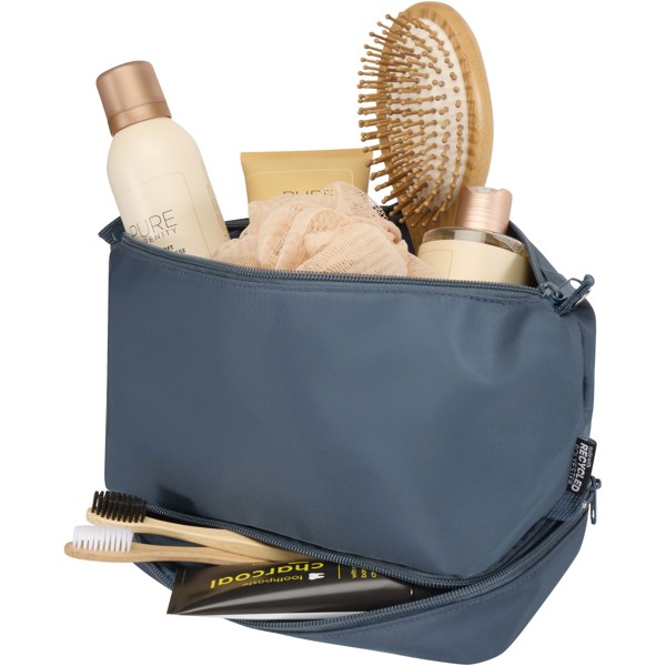 Sac de toilette de voyage Trip Aware™ de 6 L en matériaux recyclés - Bleu hale