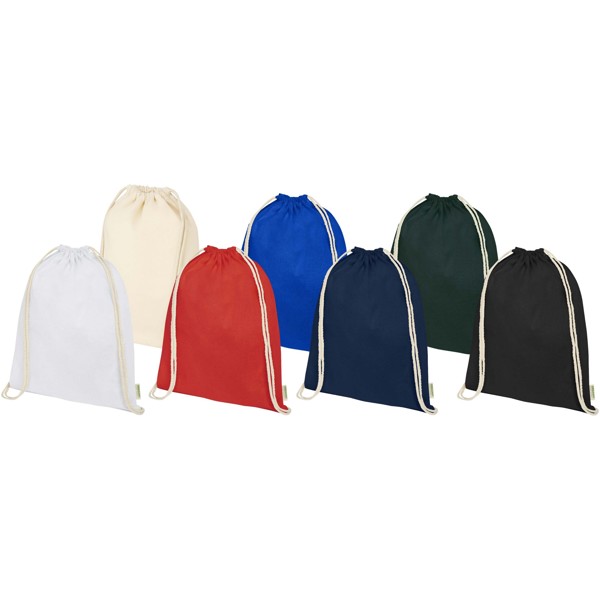 Sac refermable à cordon Odisha de 5 L bio certifié OCS 140 g/m² - Bleu royal