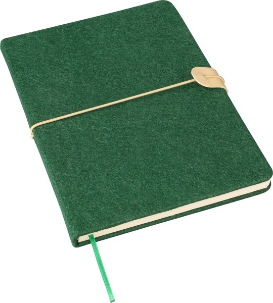 Notitieboek Danio | Gerecycled vilt | A5 | Gelinieerd - grijs