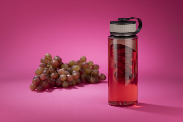 Water bottle with fruit container FRUGT 800 ml - grey