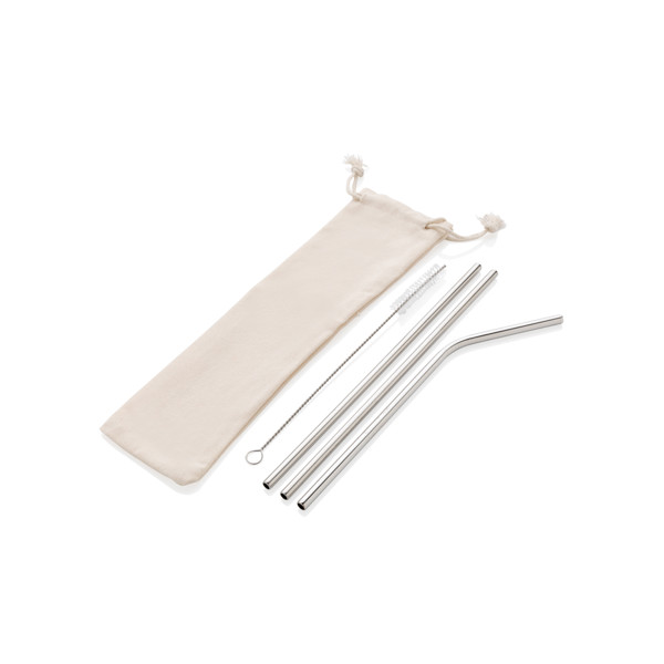 XD - Reusable stainless steel 3 pcs straw set