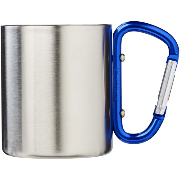 Mug isolant Alpes avec mousqueton 200ml - Bleu