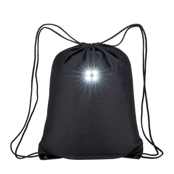 300D Polyester Backpack With Cob Led Light, Reinforced Corners.