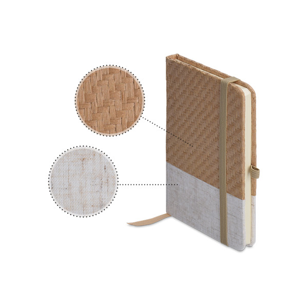 CARNET DE POCHE COUVERTURE COTON ET FIBRES DE BAMBOU