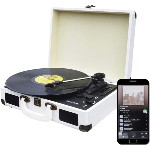 Prixton VC400 vinyl MP3 player - White