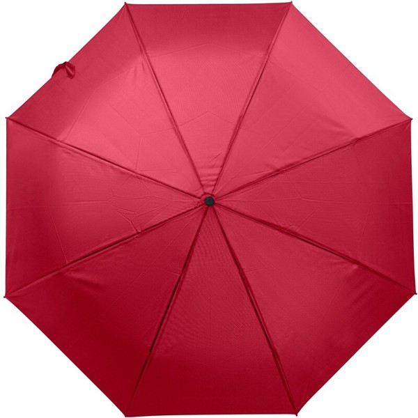 RPET manual umbrella, foldable - red