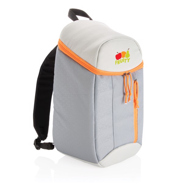 Hiking cooler backpack 10L - Grey / Orange