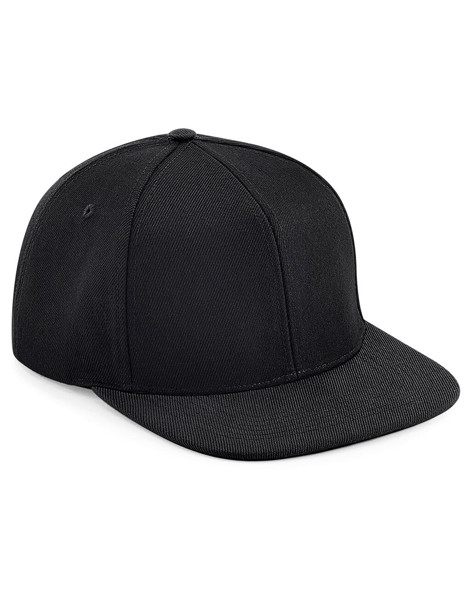 Original Flat Peak 6 Panel Snapback - Black / Black / ONE SIZE