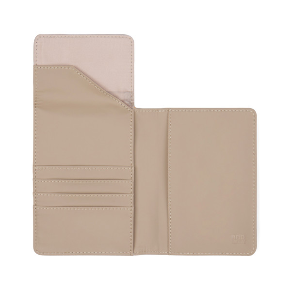 Vinga Baltimore passport holder, RFID,RCS recycled - Greige