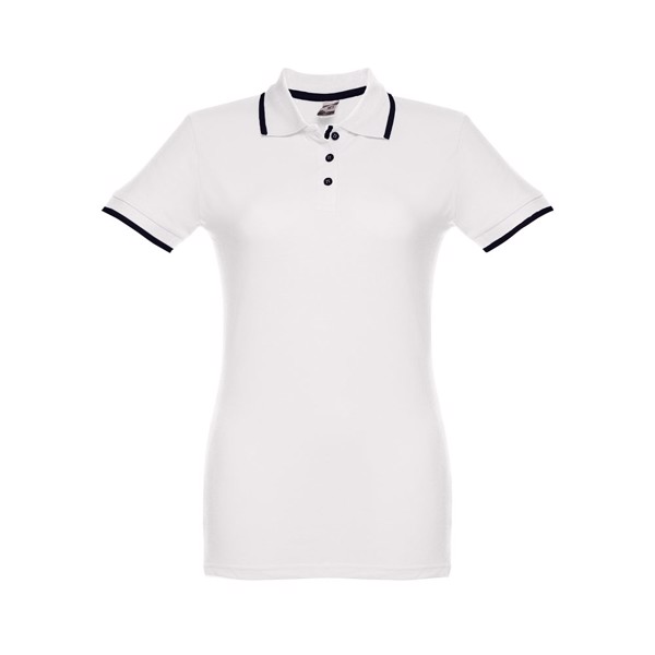 THC ROME WOMEN WH. Polo bicolore en coton pour femme - Blanc / XXL