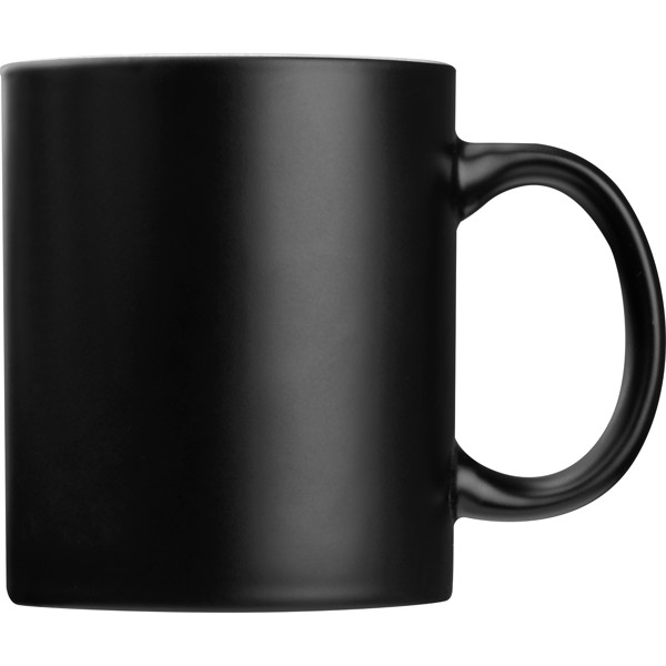 Black mug with colored inside ZANE - White