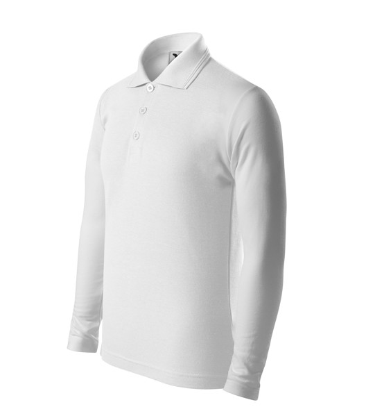 Polokošile Dětská Malfini® Pique Polo Ls - Bílá / 134 cm/8 let