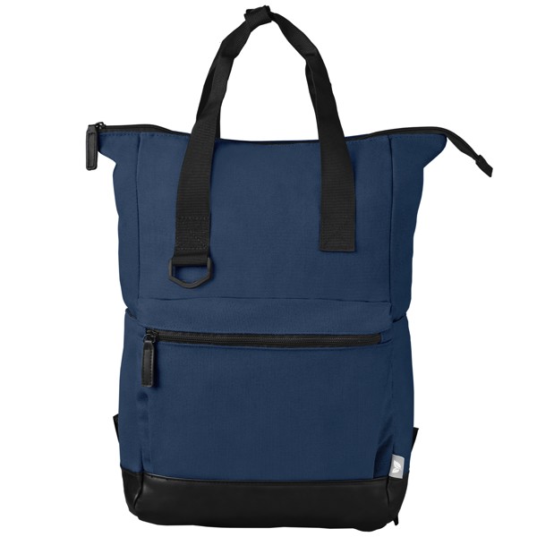 Pack Sac Odyssey fourre-tout en toile de coton recyclée - 17 L - Bleu marine / Transfert thermique