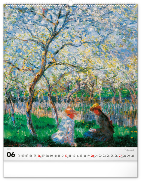 Notique Nástěnný Kalendář Claude Monet 2027, 48 x 56 cm