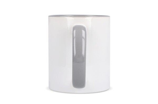 Mug subli Oslo coloré à l'intérieur & anse 300ml - Blanc / Gris