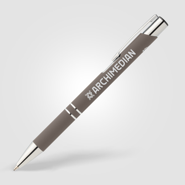 Tres-Chic Recycled Aluminium Chrome Trim Pen - Gunmetal / 4 Colour inkjet