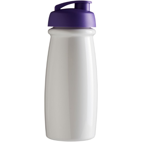 Sportovní láhev s vyklápěcím víčkem H2O Pulse® 600 ml - Bílá / Purpurová