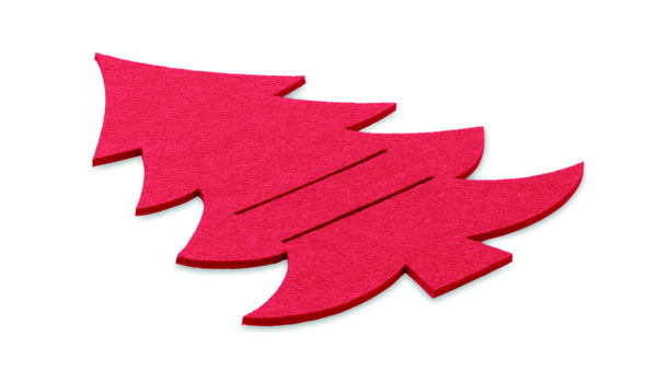 RPET felt cutlery holder set Treesguard - Red