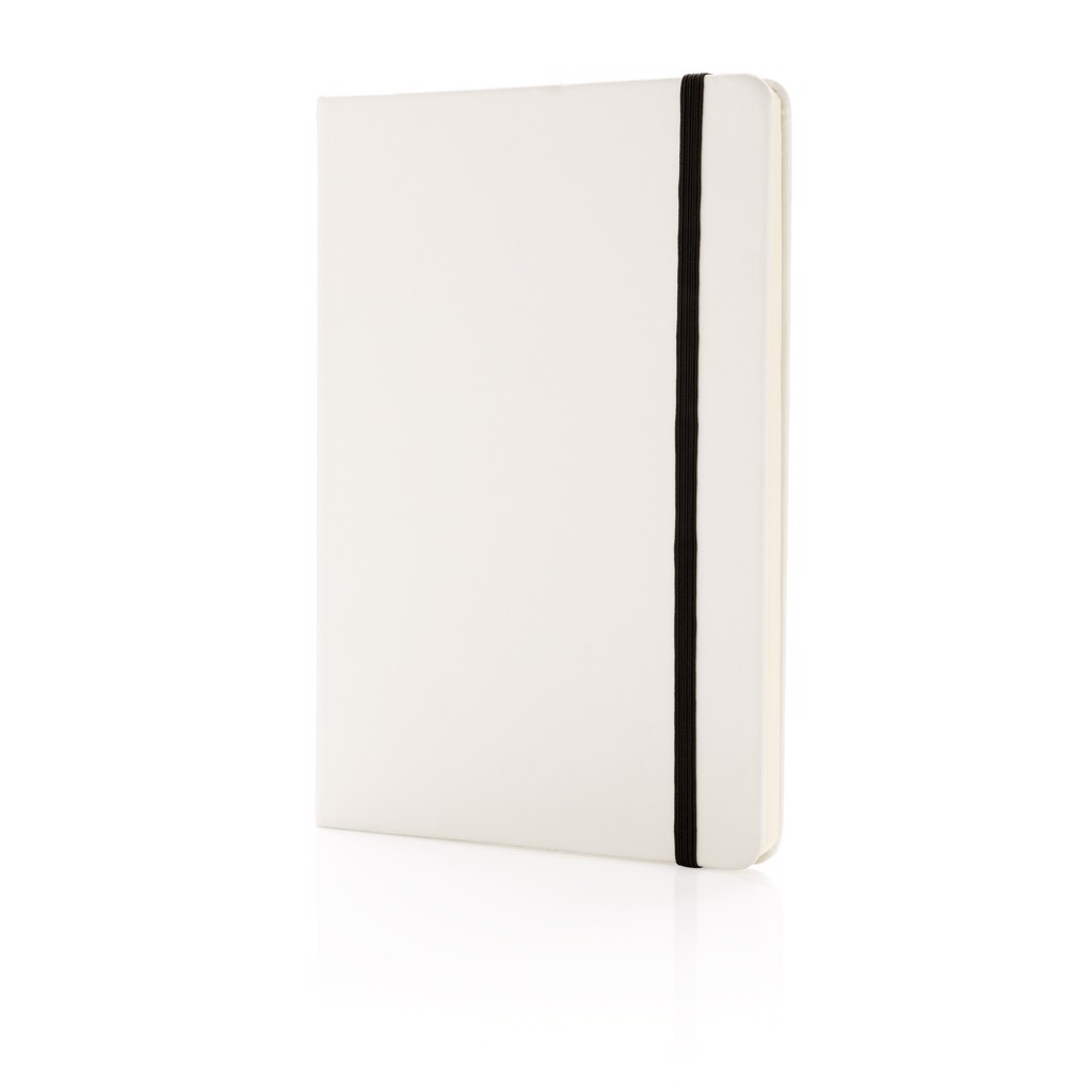 Cuaderno estándar A5 con tapa dura de PU - Blanco