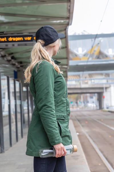 6 dílná kšiltovka Impact z 280g recyklované bavlny AWARE™ - Černá