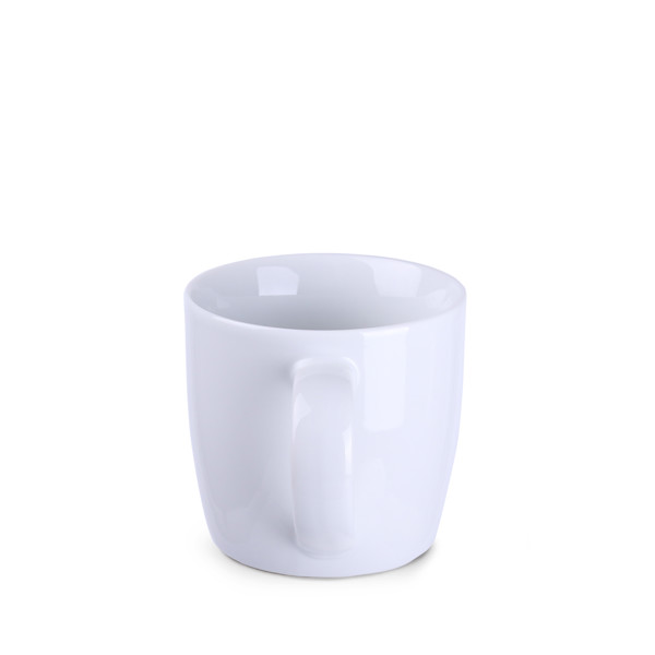 Handy porcelain mug, 85 mm diameter - White