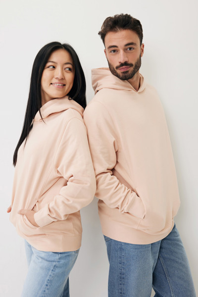 Iqoniq Yengo recycled cotton hoodie with sidepockets - Peach Nectar / L