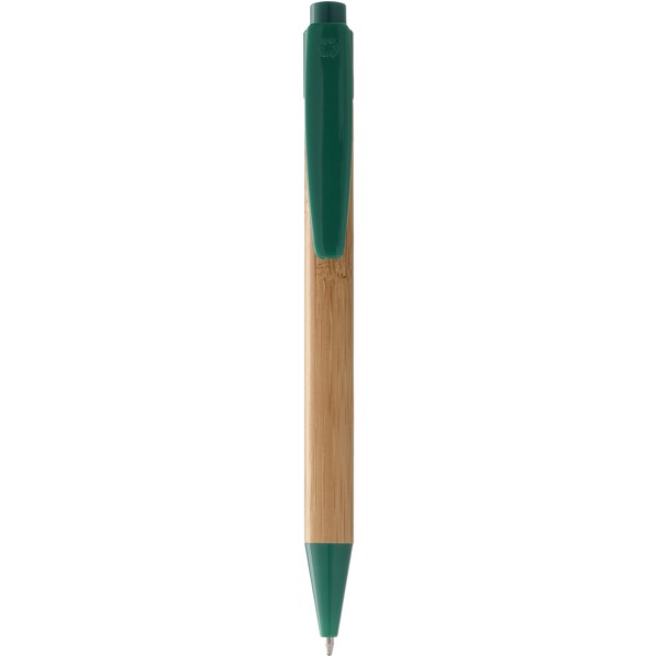Bolígrafo de bambú "Borneo" - Natural / Verde