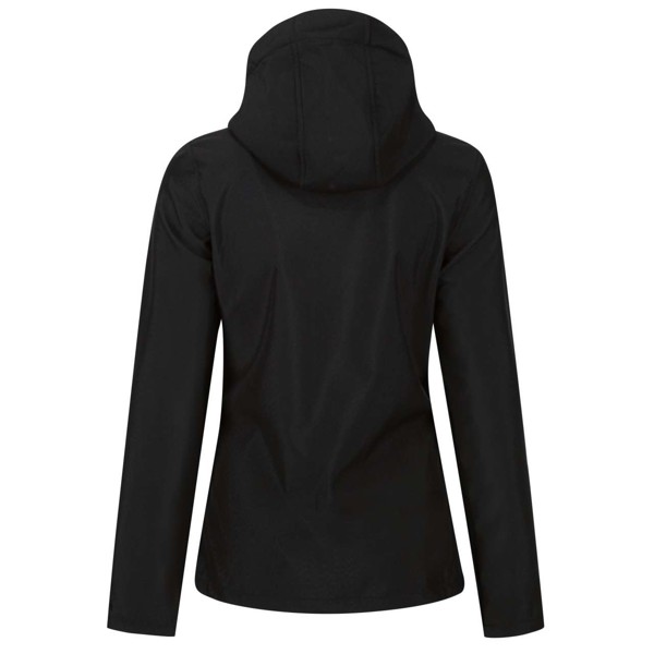 Women's Venturer 3 Layer Hooded Printable Softshell Jacket - Black / Black / 8 (XS)