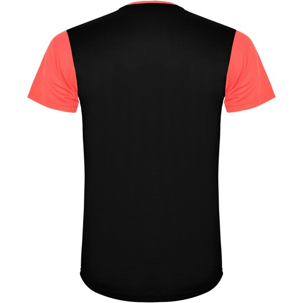 T-shirt sportiva a maniche corte da bambino Detroit - Corallo fluo / Nero / 12