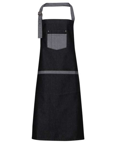 Kontrastna traper pregača 'Domain' - Black Denim