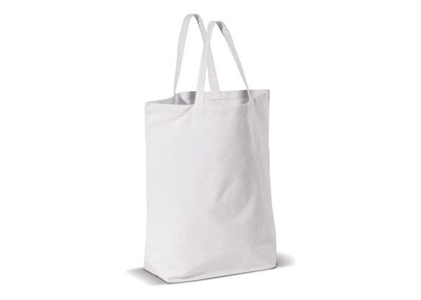 Carrier bag canvas 250g/m² 41x12x43cm - White