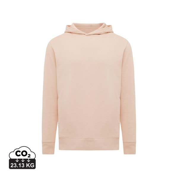 Iqoniq Yengo recycled cotton hoodie with sidepockets - Peach Nectar / XXXL