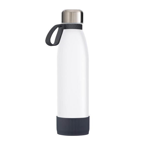 TOULON GLASS - Bottle: white, Ring: dark grey, Sleeve: dark grey