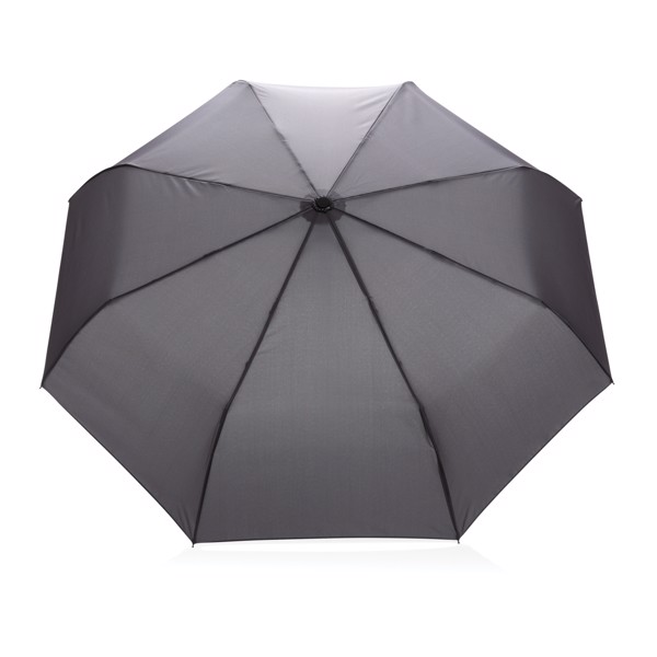 21" bambus auto-open/close deštník Impact ze 190T RPET AWARE - Antracitová
