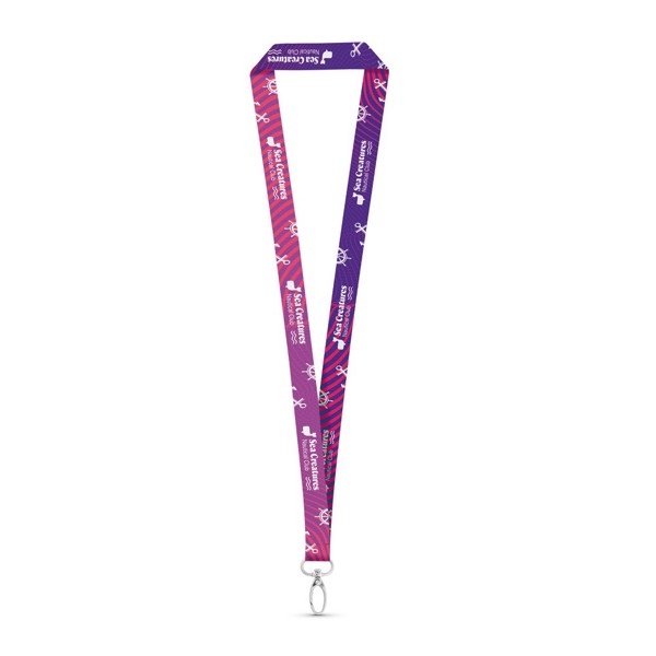 MANILA. Lanyard para sublimação em poliéster com mosquetão