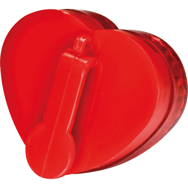 Flashlight clip in heart shape RALF - Red