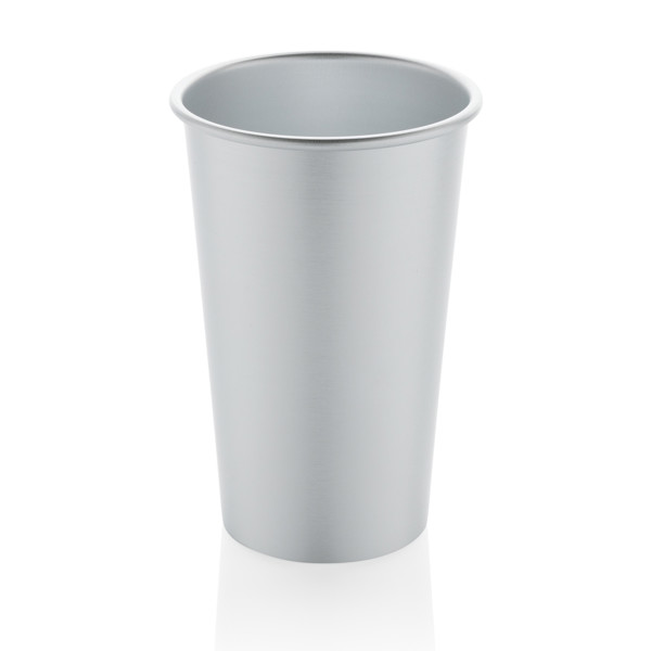 Alo Leight-Weight-Becher aus RCS recyceltem Aluminium 450ml - Silber