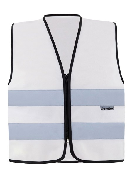 Korntex Safety Vest with Zipper "Cologne" - White / M