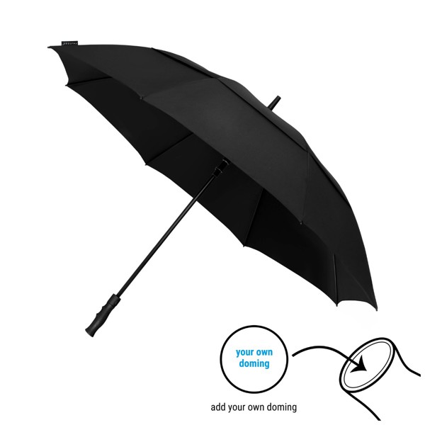 FALCONE - Parapluie tempte - Automatique - Impermable au vent -  130 cm - Noir