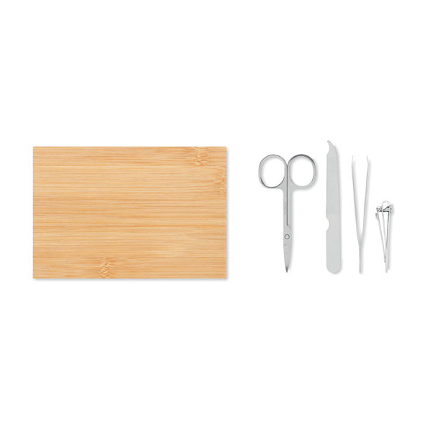 Sewa manicure set, bamboo case, 4 tools