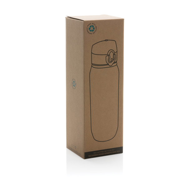 Bouteille d'eau étanche 800ml en PET recyclé RCS Yide - Bleu