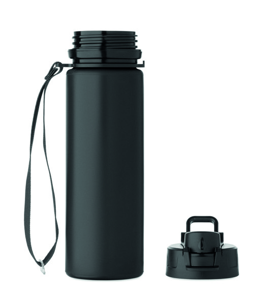 Foldable silicone sports bottle Lett - Black