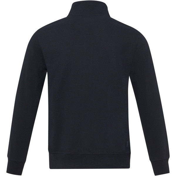 Maglione unisex in tessuto riciclato a cerniera intera Galena Aware™ - Navy / XL
