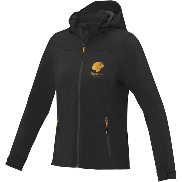 Langley women's GRS recycled softshell jacket - Black / 2XS