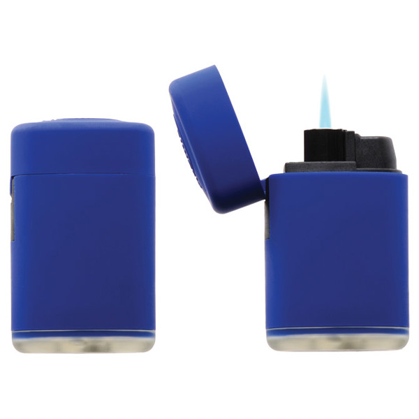 Lighter electronic, rubberized matt, Atomic Jet Flame Rubber blue