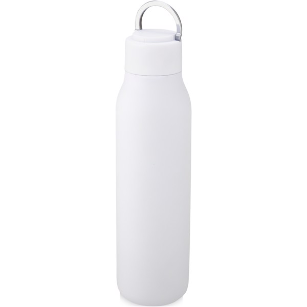 Garrafa de cobre de 600ml isolada a vácuo com loop de metal "Marka" - Branco