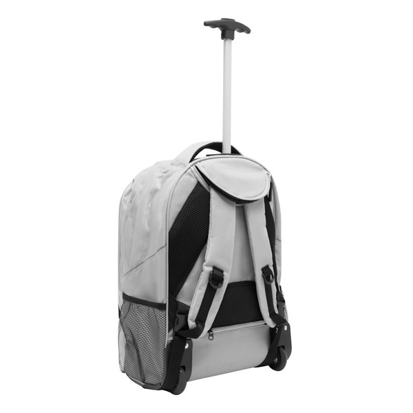 Trolley backpack, 600D polyester, laptop pocket - Grey